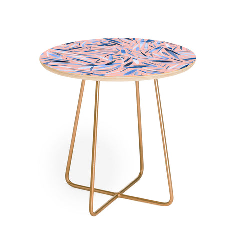 Ninola Design Holiday Rain Pink Round Side Table
