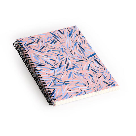 Ninola Design Holiday Rain Pink Spiral Notebook