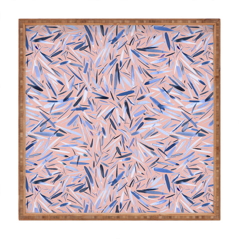 Ninola Design Holiday Rain Pink Square Tray