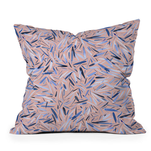 Ninola Design Holiday Rain Pink Throw Pillow