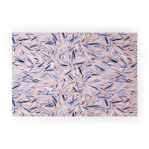 Ninola Design Holiday Rain Pink Welcome Mat