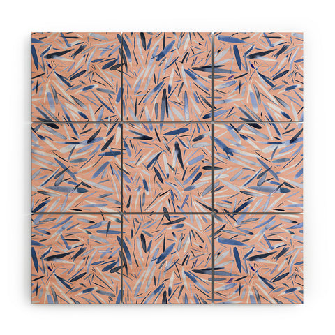 Ninola Design Holiday Rain Pink Wood Wall Mural