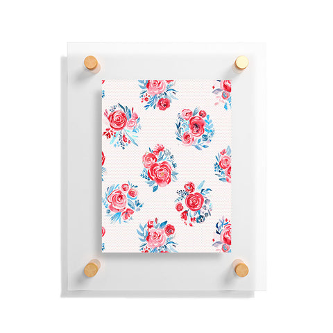 Ninola Design Holiday roses bouquet red Floating Acrylic Print
