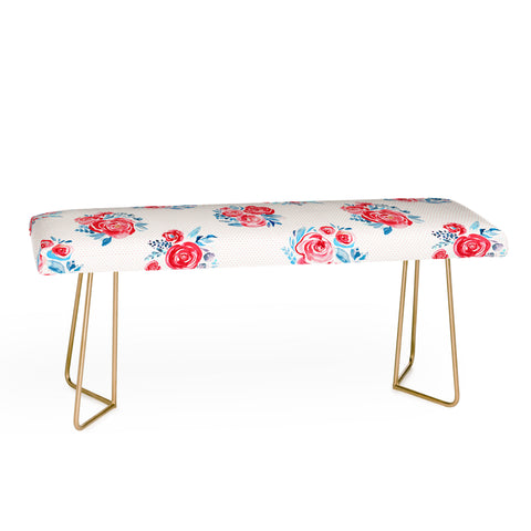 Ninola Design Holiday roses bouquet red Bench