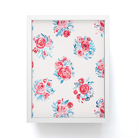 Ninola Design Holiday roses bouquet red Framed Mini Art Print