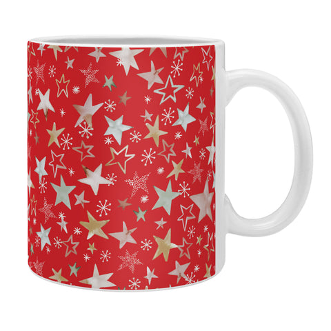 Ninola Design Holiday stars christmas red Coffee Mug