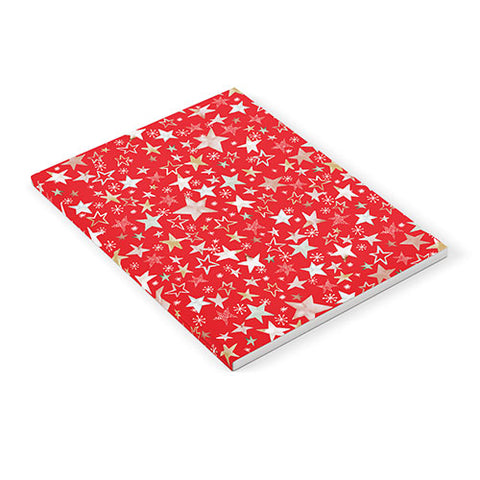 Ninola Design Holiday stars christmas red Notebook