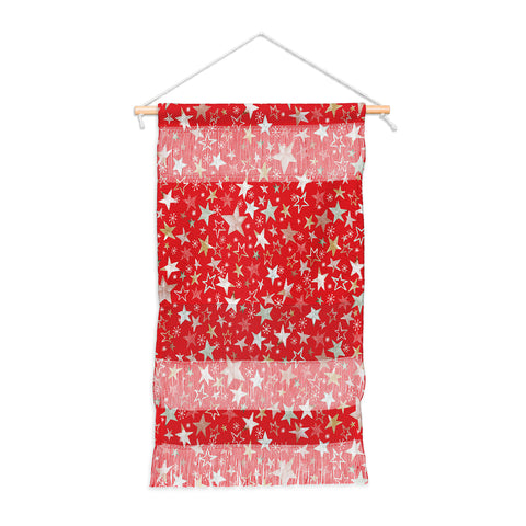 Ninola Design Holiday stars christmas red Wall Hanging Portrait