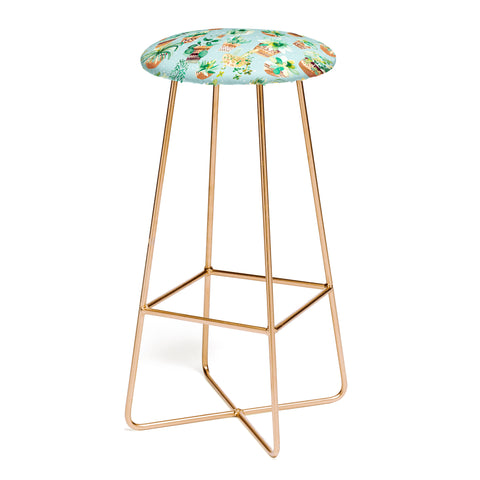 Ninola Design Home plants love Blue Bar Stool