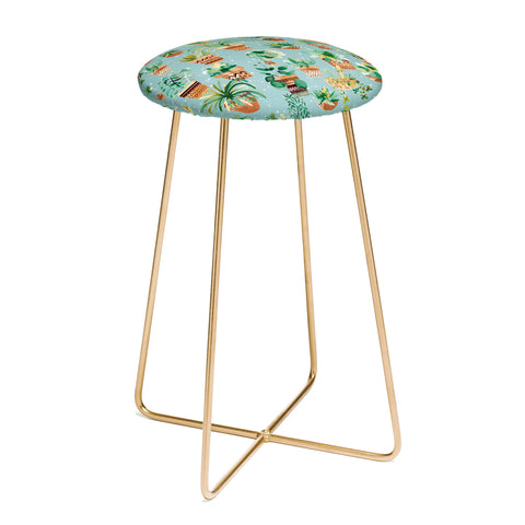 Ninola Design Home plants love Blue Counter Stool