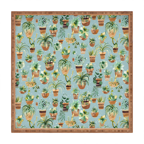 Ninola Design Home plants love Blue Square Tray