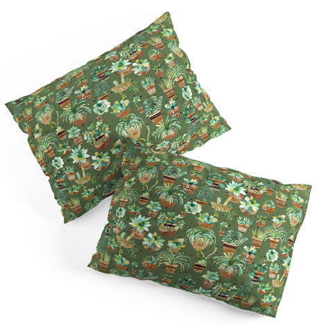 Ninola Design Home plants love Green Pillow Shams