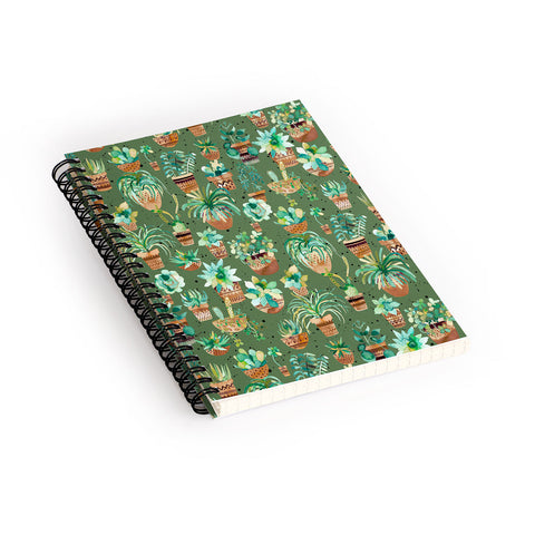 Ninola Design Home plants love Green Spiral Notebook