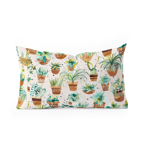 Ninola Design Home plants love Oblong Throw Pillow