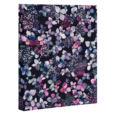 Ninola Design Hydrangea Dark Art Canvas