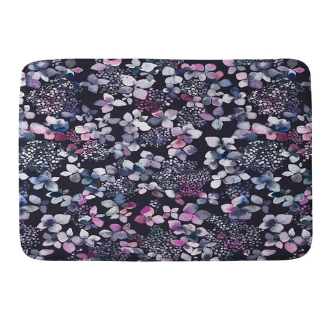 Ninola Design Hydrangea Dark Memory Foam Bath Mat