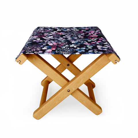 Ninola Design Hydrangea Dark Folding Stool