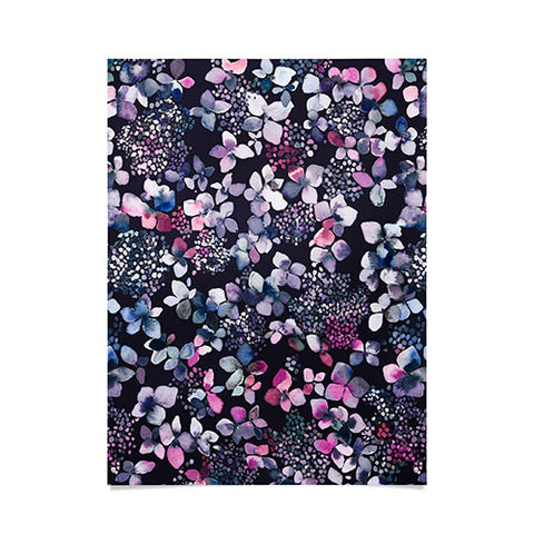 Ninola Design Hydrangea Dark Poster