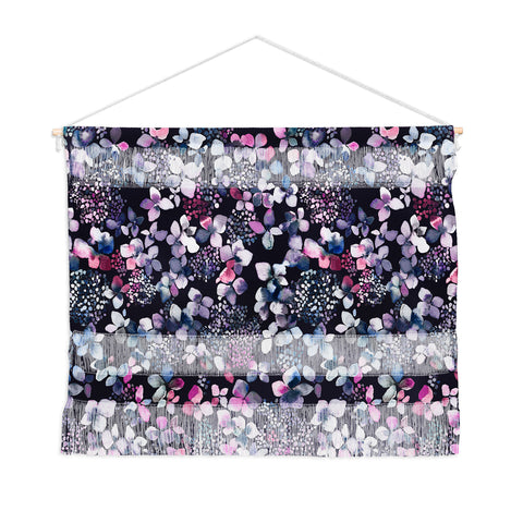 Ninola Design Hydrangea Dark Wall Hanging Landscape