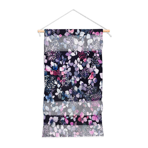 Ninola Design Hydrangea Dark Wall Hanging Portrait