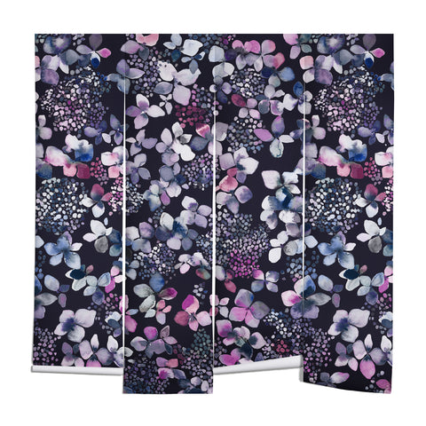 Ninola Design Hydrangea Dark Wall Mural