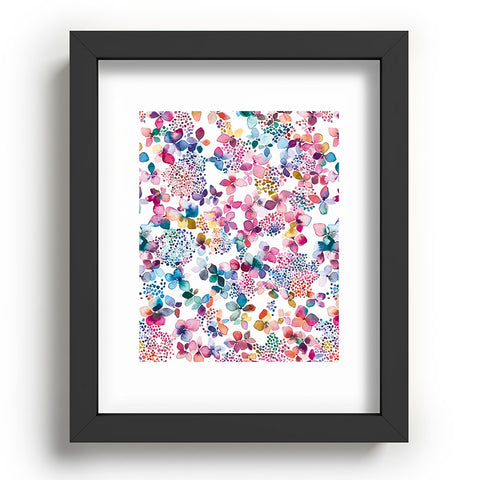 Ninola Design Hydrangea Flowers Recessed Framing Rectangle