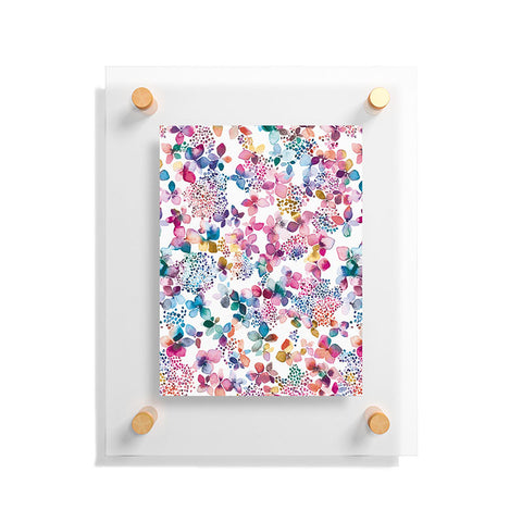 Ninola Design Hydrangea Flowers Floating Acrylic Print