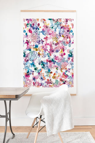 Ninola Design Hydrangea Flowers Art Print And Hanger