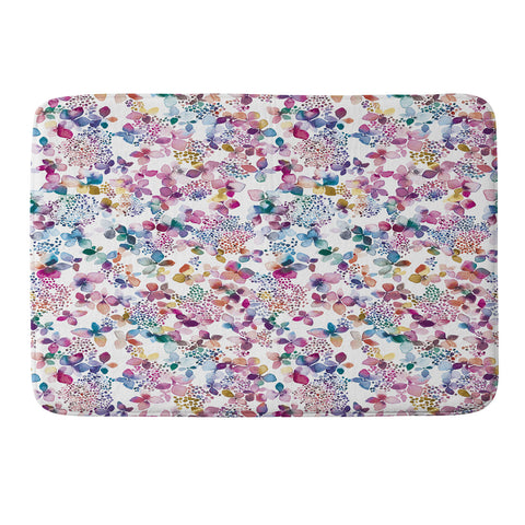 Ninola Design Hydrangea Flowers Memory Foam Bath Mat