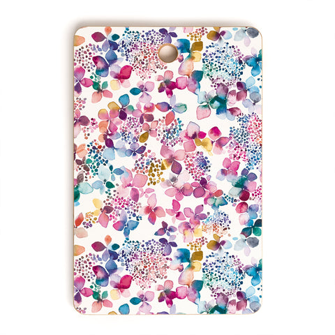 Ninola Design Hydrangea Flowers Cutting Board Rectangle