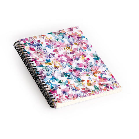 Ninola Design Hydrangea Flowers Spiral Notebook