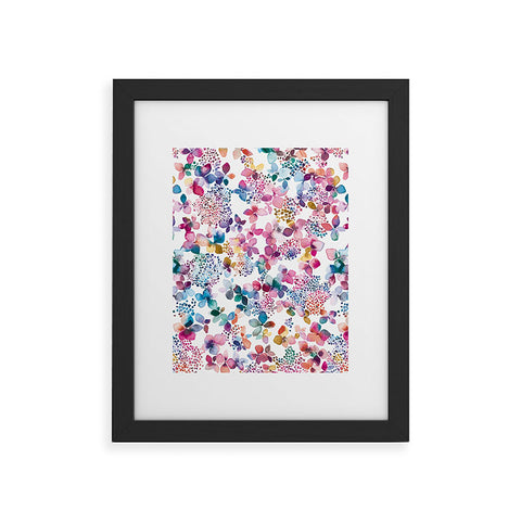 Ninola Design Hydrangea Flowers Framed Art Print