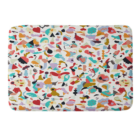 Ninola Design Imaginary Geo Animals Shapes Memory Foam Bath Mat