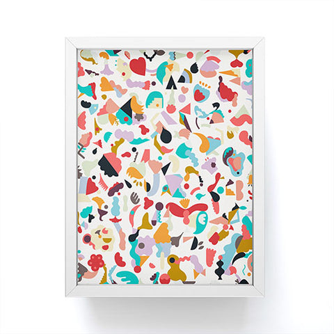 Ninola Design Imaginary Geo Animals Shapes Framed Mini Art Print