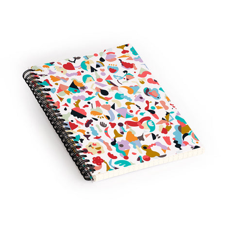 Ninola Design Imaginary Geo Animals Shapes Spiral Notebook
