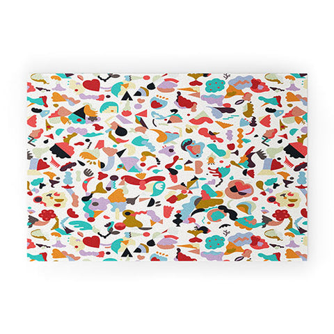 Ninola Design Imaginary Geo Animals Shapes Welcome Mat
