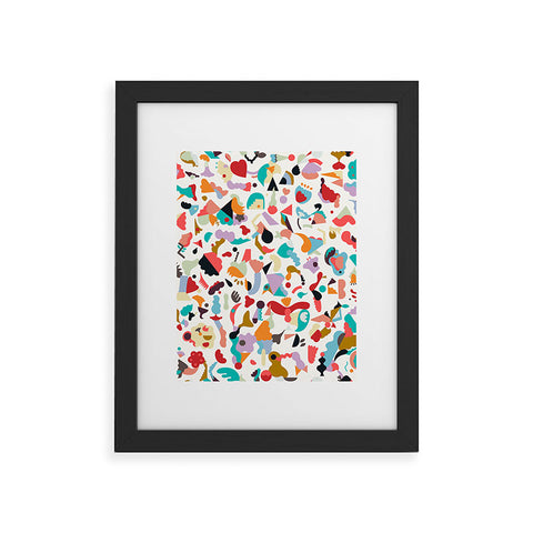 Ninola Design Imaginary Geo Animals Shapes Framed Art Print