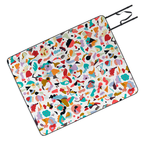 Ninola Design Imaginary Geo Animals Shapes Picnic Blanket
