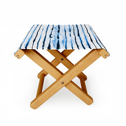 Ninola Design Indigo ink stripes Folding Stool