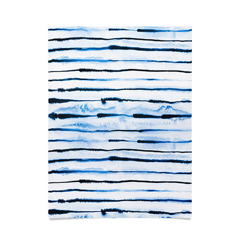 Ninola Design Indigo ink stripes Poster