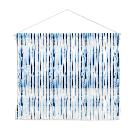 Ninola Design Indigo ink stripes Wall Hanging Landscape