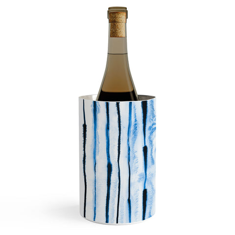 Ninola Design Indigo ink stripes Wine Chiller