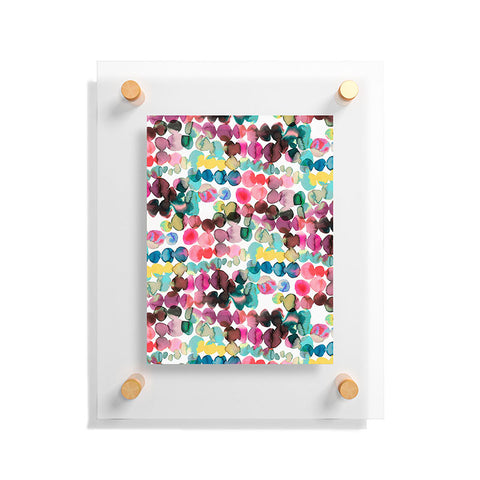 Ninola Design Ink bleeding dots Floating Acrylic Print