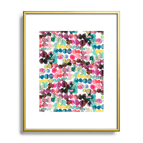 Ninola Design Ink bleeding dots Metal Framed Art Print