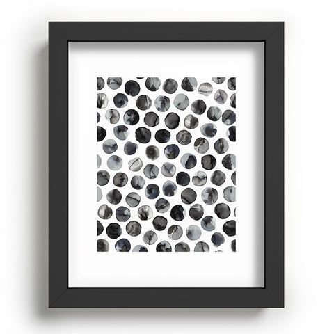 Ninola Design Ink dots Black Recessed Framing Rectangle