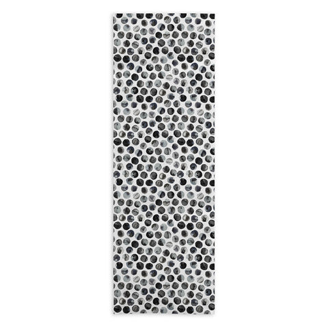 Ninola Design Ink dots Black Yoga Towel