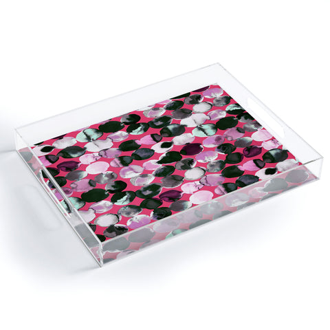 Ninola Design Ink Dots Strawberry Acrylic Tray