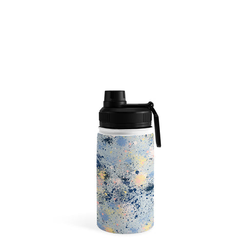 Ninola Design Ink dust texture soft blue Water Bottle