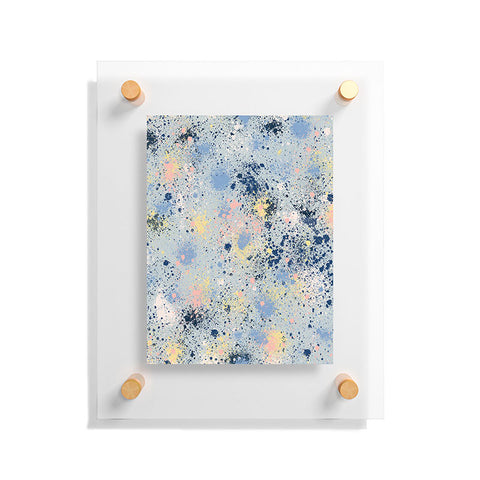 Ninola Design Ink dust texture soft blue Floating Acrylic Print