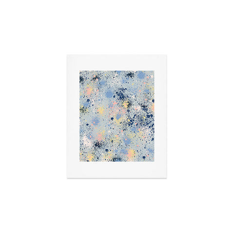 Ninola Design Ink dust texture soft blue Art Print